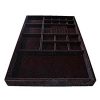 Jewelry Organizer drawer insert tray, Wood and Velvet , Stackable