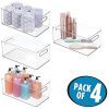 mDesign Deep Plastic Storage Bin Tote with Handles for Organizing Cosmetics