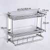 ZH Shower Caddies Stainless Steel Bathroom Shelf with Towel Bar