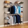 Seville Classics Double-Rod Expandable Clothes Rack Closet Organizer System