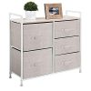 mDesign Wide Dresser Storage Tower - Sturdy Steel Frame