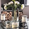 Le'raze Elegant Mirrored Tray with Chrome Rails – Perfect Vanity Mirror Tray for Glamorous Home Decor