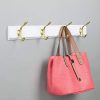mDesign Decorative Wood Wall Mount Storage Organizer Rack for Coats