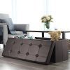 SONGMICS 43 Inches Folding Storage Ottoman Bench, Storage Chest