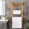 MyGift 42-Inch Bamboo Wall-Mounted Towel Holding Rack