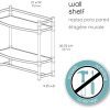 Zenna Home,  2-Tier Wall Mount Bathroom Shelf, Chrome/Glass