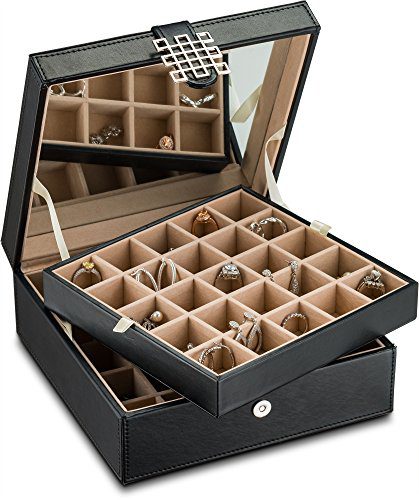 Glenor Co Classic 50 Slot Jewelry Box Earrings Organizer