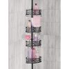 mDesign Bathroom Shower Storage Constant Tension Corner Pole Caddy