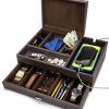 HOUNDSBAY Admiral Big Dresser Valet Box & Mens Jewelry Box Organizer
