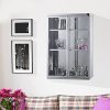 HomCom 24" x 16" Stainless Steel Mirrored Storage Cabinet