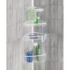 InterDesign York Bathroom Constant Tension Corner Shower Caddy for Shampoo