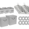 Delta Children Nursery Storage 48 Piece Set, Dove Grey
