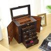 HEZALA Large Jewelry Organizer - 6 Layer - Huge Protoplasm PU Leather