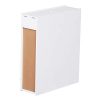 Bathroom Floor Organizer - Space-Saving White Storage Cabinet with Hidden Compartments