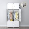 Modular Wardrobe: White 8-Cube Closet Organizer for Bedroom, Living Room, and Dorm Spaces