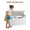 Milliard Wooden Toy Box and Storage Chest with Seating Bench