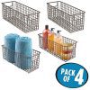 mDesign Bathroom Metal Wire Storage Organizer Bin Basket Holder