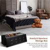 Sable 43'' Folding Storage Ottoman Bench, Faux Leather Footrest Seat Bench