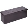 Instant Seating & Storage: Foldable Storage Ottoman Bench – 750 lb Capacity