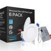 TORCHSTAR 6-Pack 4" 10W LED Low Profile Dimmable Slim LED Downlight