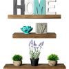 Rustic Farmhouse 3 Tier Floating Wood Shelf - Floating Wall Shelves