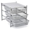 EZOWare 3 Tier Pull Out Organizer Cabinet Sliding Drawer For Bathroom