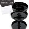 Modern Chic Makeup Organizer | 360 Rotation | Black | Adjustable Height