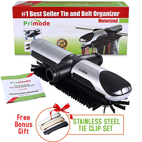 Effortless Elegance: Motorized Tie Rack with LED Lights – 72-Tie Closet Organizer