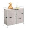mDesign Wide Dresser Storage Tower - Sturdy Steel Frame