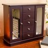 Lacuna Boutique Deluxe Wooden Jewelry Box - Fashionable Jewel Case Cabinet