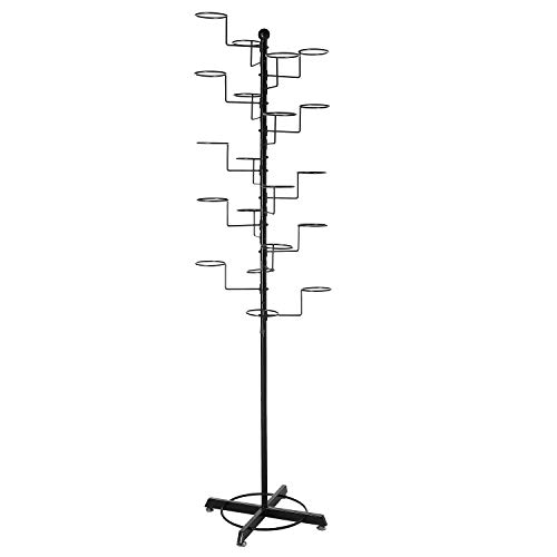 Modern Black Metal Freestanding Customizable Retail Hat Rack