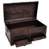vidaXL Large Wood Treasure Drawer Blanket Storage Chest Vintage