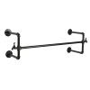 Black Metal Wall Mounted Faucet Design Closet Rod Garment Rack - Vintage Charm for Stylish Clothes Display