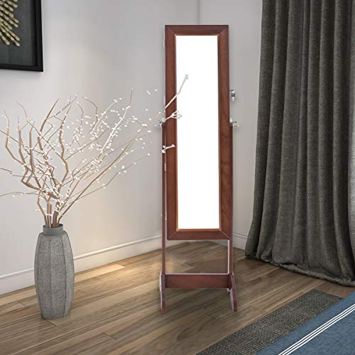 Giantex Jewelry Cabinet Armoire with Mirror Lockable