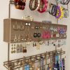 Longstem Overdoor Wall Jewelry Organizer in Bronze