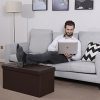 SONGMICS 30 Inches Folding Storage Ottoman Bench with Flipping Lid