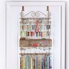 Longstem Overdoor Wall Jewelry Organizer in Bronze