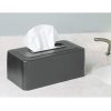 mDesign Modern Metal Tissue Box Cover for Disposable Paper Facial Tissues