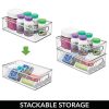 mDesign Stackable Plastic Storage Organizer Container Bin