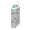 mDesign Narrow Vertical Dresser Storage Tower