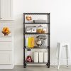 AmazonBasics 5-Shelf Shelving Storage Unit on 4'' Wheel Casters