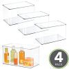 mDesign Stackable Bathroom Storage Bin Box with Lid