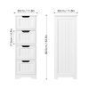 Homfa Bathroom Floor Cabinet, Wooden Free Standing Storage
