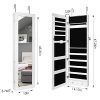 Jewelry Cabinet: Lockable Armoire with Ample Storage for Rings, Earrings, and Necklaces - White Door Mounted Organizer with Large Mirror 🌟