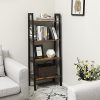VASAGLE Industrial Ladder Shelf, 4-Tier Bookshelf, Storage Rack Shelves