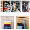 6 Pack Pants Hangers, S-Type Closet Organizer & Stainless Steel