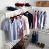 EZ Shelf Walk-in Closet Kit Hanging and Shelf Space, White