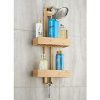 Declutter Your Shower Instantly – Bamboo Hanging Shower Caddy Organizer