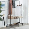 Homissue 72 Inch Industrial Pipe Double Rail Hall Tree