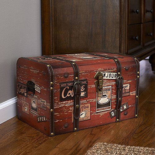 Household Essentials Medium Decorative Home Storage Trunk